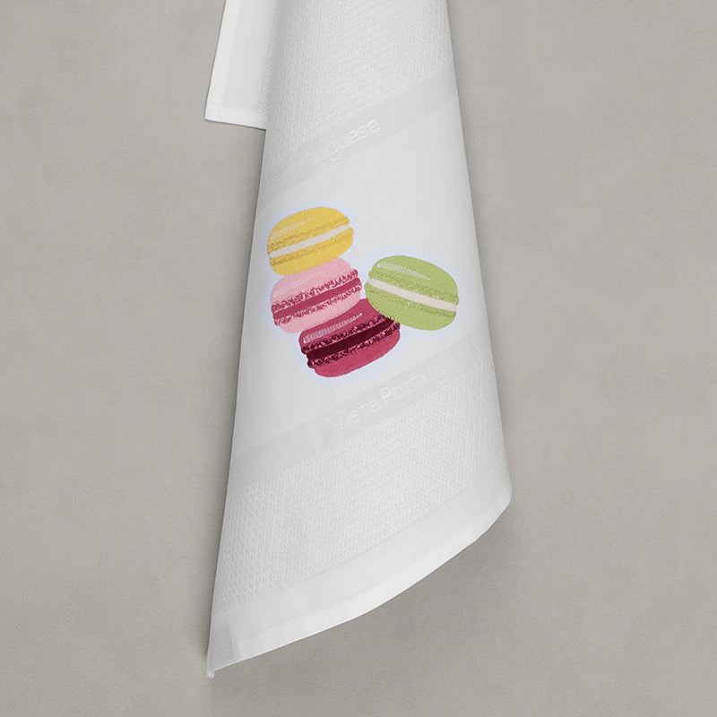 Geschirrtuch Macarons, weiß