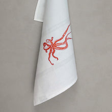Load image into Gallery viewer, Octopus tea towel, white
