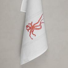 Load image into Gallery viewer, Octopus tea towel, white
