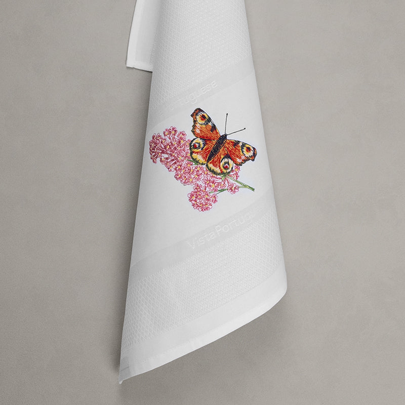 Geschirrtuch Schmetterling, weiß