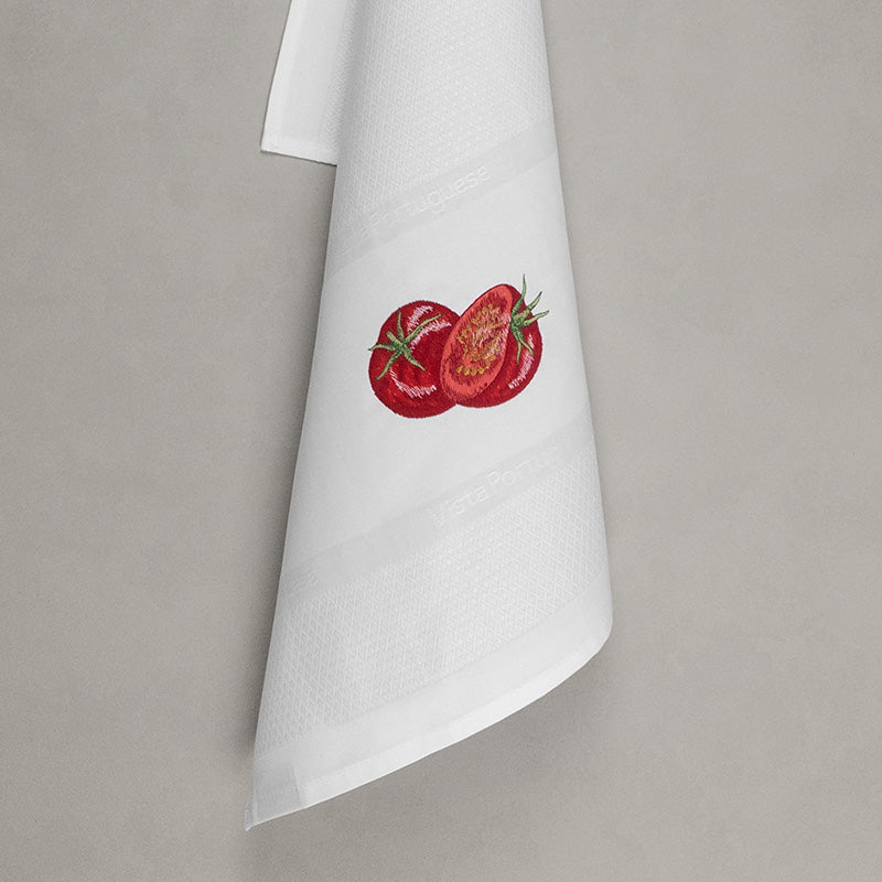 Geschirrtuch Tomate, weiß – Vista Portuguese