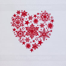 Lade das Bild in den Galerie-Viewer, Geschirrtuch Weihnachtsherz, weiß
