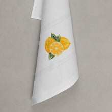 Load image into Gallery viewer, Tea towel lemon, white
