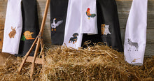 Load image into Gallery viewer, Tea towel donkey, white
