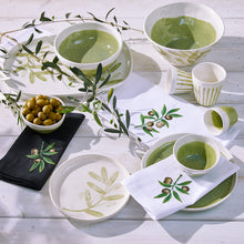 Lade das Bild in den Galerie-Viewer, Geschirrtuch Olive, weiß
