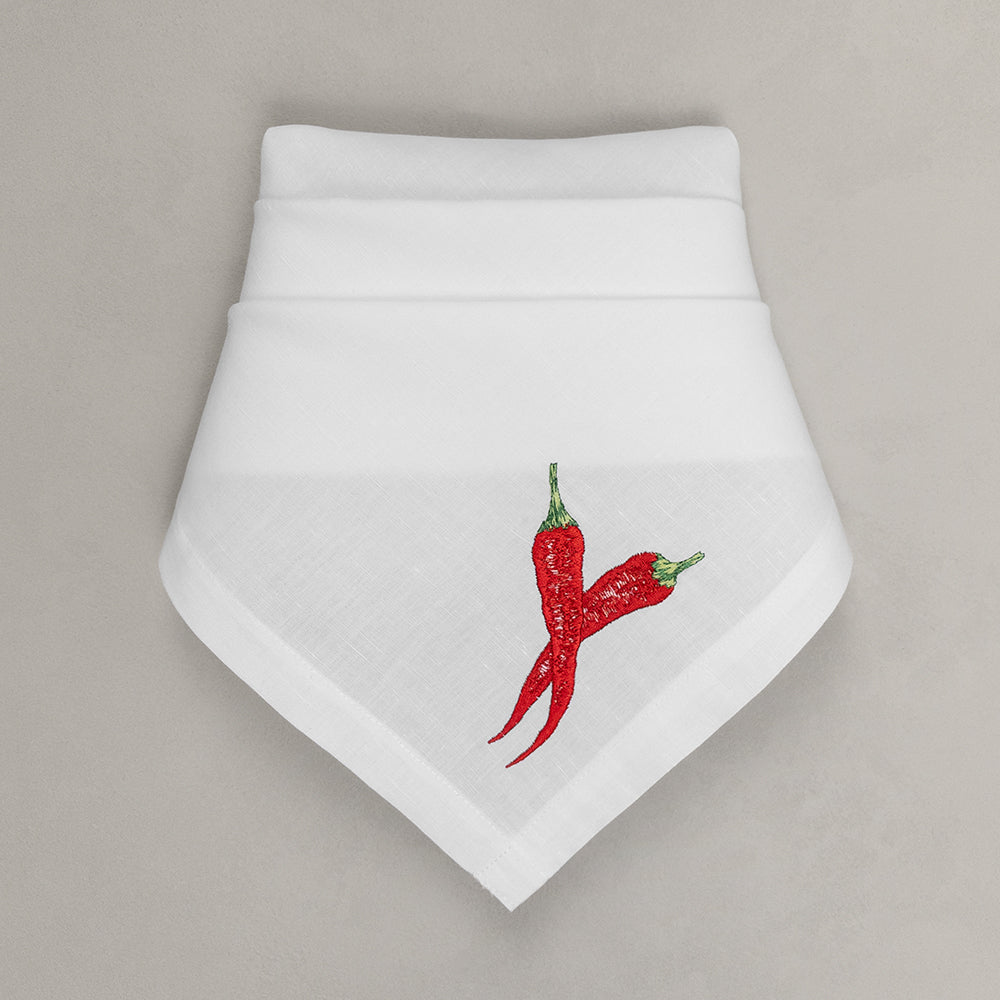 Serviette Chili, weiß