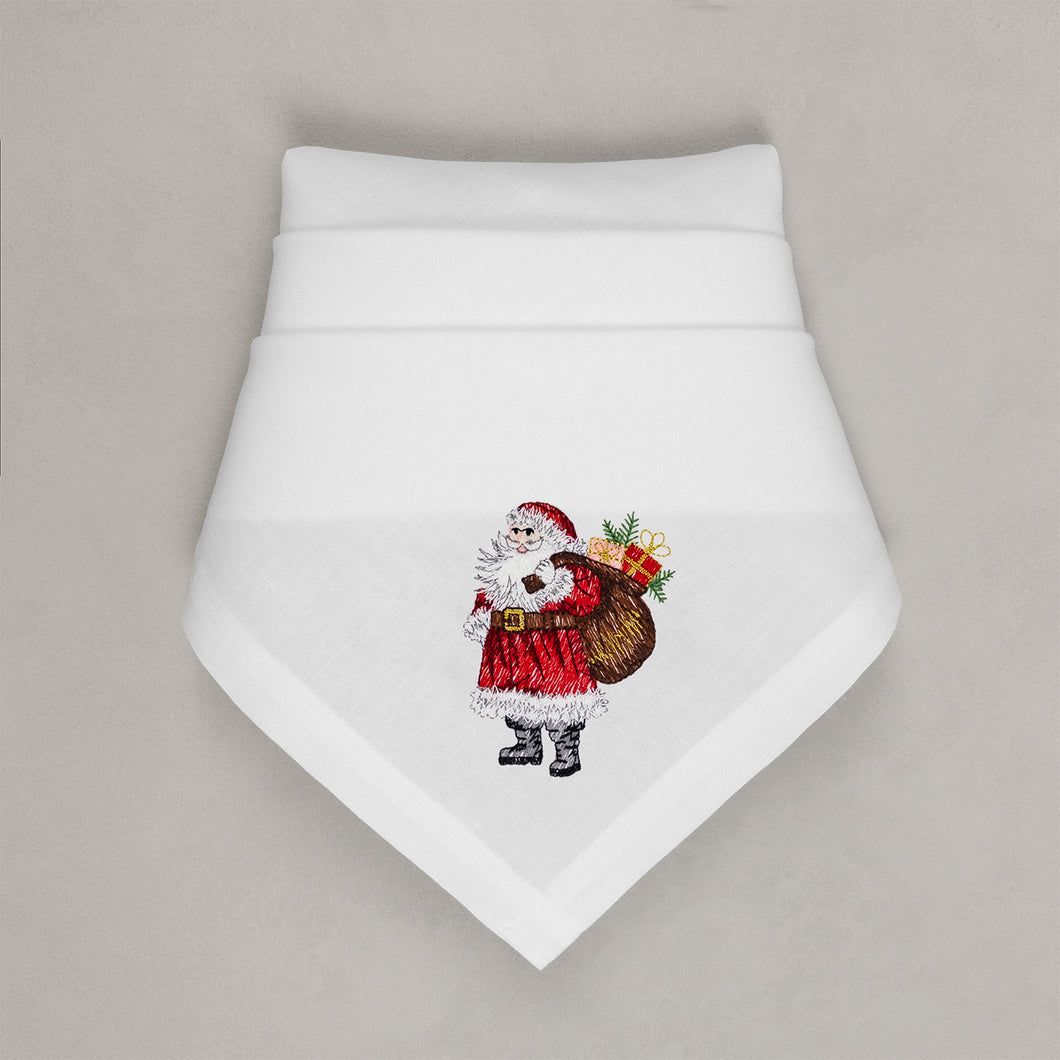 Serviette Santa Claus, weiß