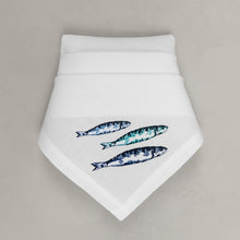 Lade das Bild in den Galerie-Viewer, Serviette Sardinenschwarm, blau
