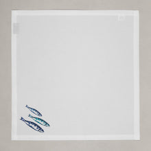 Lade das Bild in den Galerie-Viewer, Serviette Sardinenschwarm, blau
