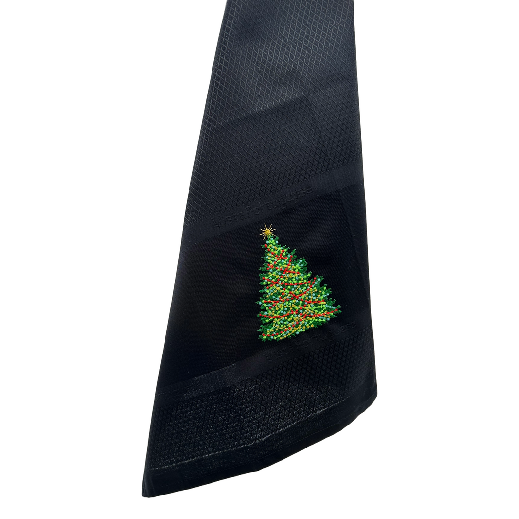 Geschirrtuch Weihnachtsbaum, schwarz