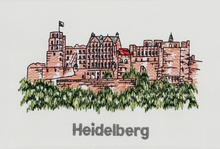 Lade das Bild in den Galerie-Viewer, Geschirrtuch Heidelberg Schloss, weiß
