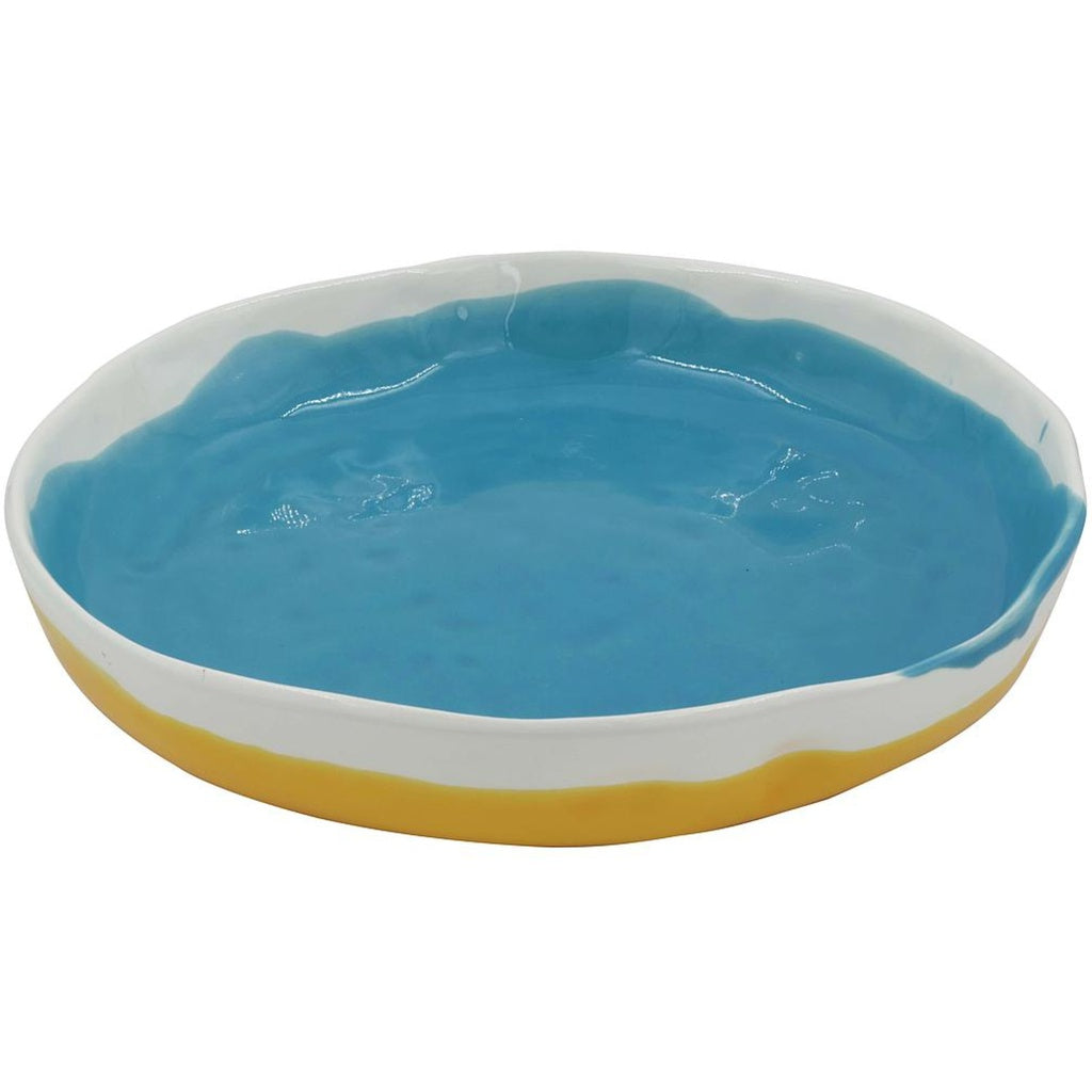 Color Serving Plate Yellow/Blue