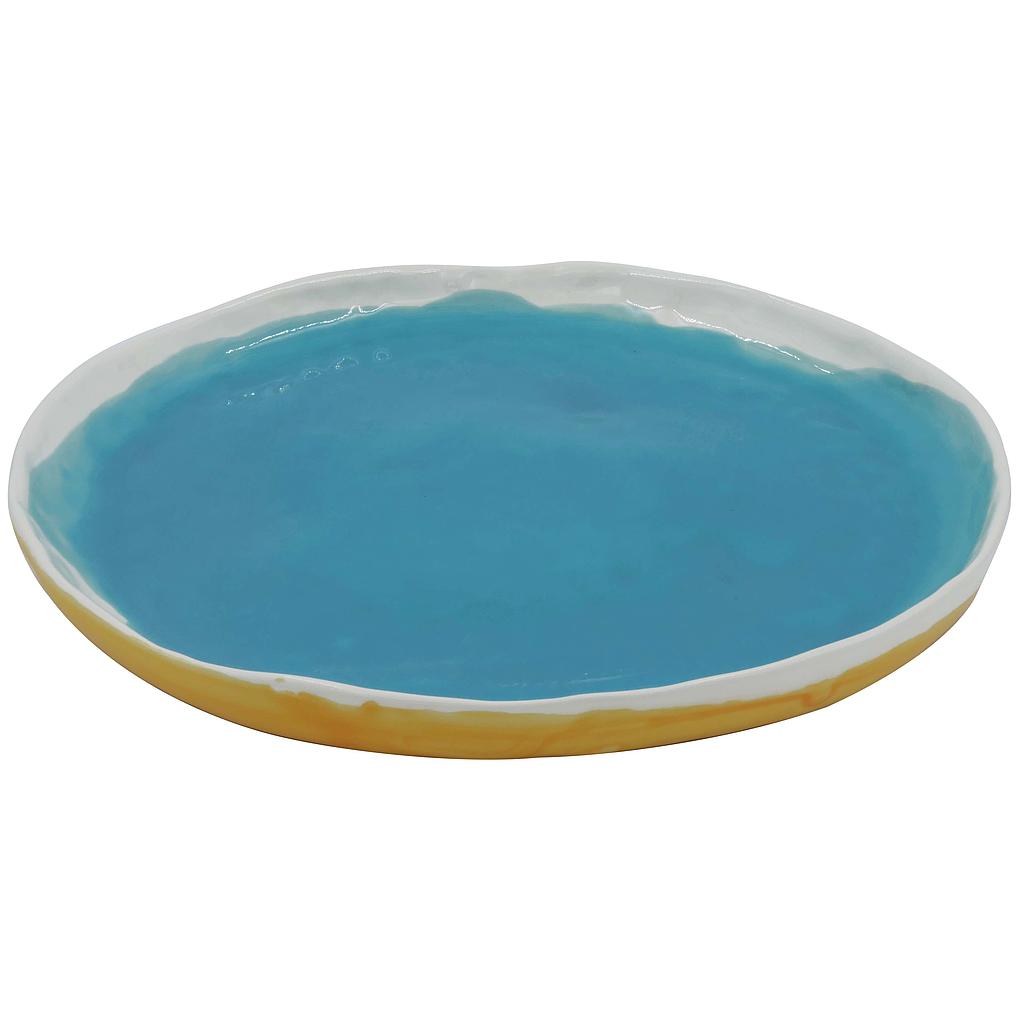 Color Dinner Plate Yellow/Blue