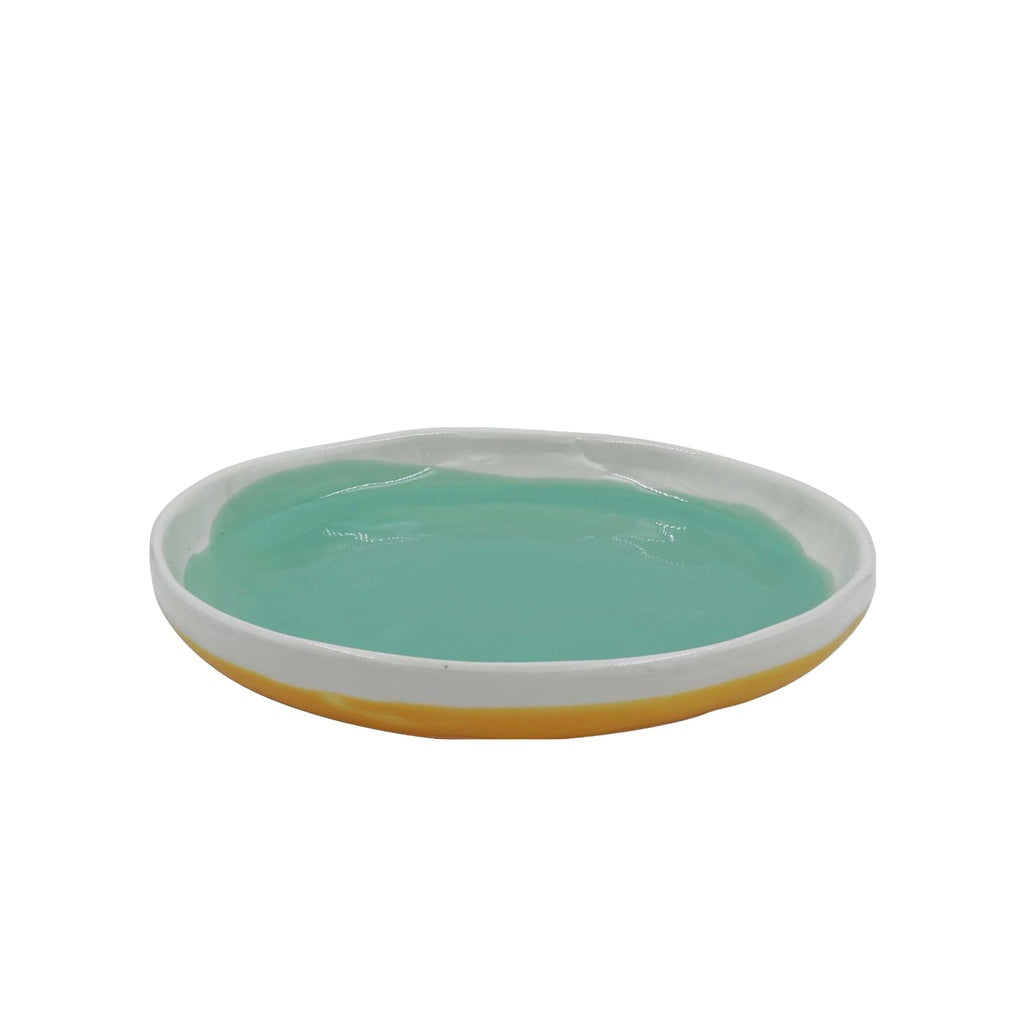 Color Bread Plate Yellow/Green