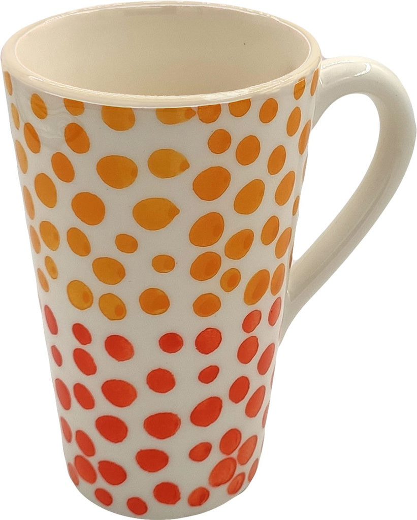 Multicolor Graphics Mug XL - Dots coral yellow