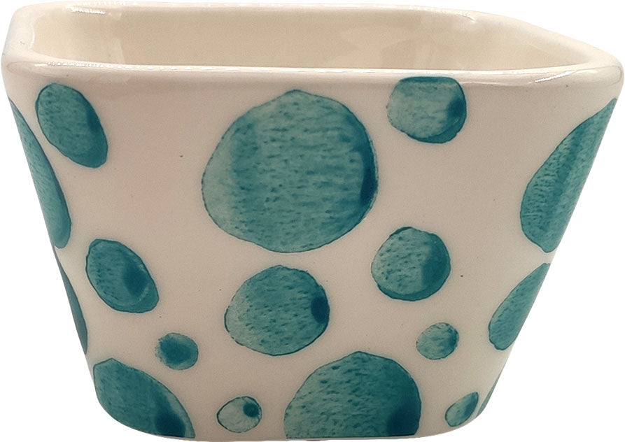 Multicolor Graphics Mini Square Cup - Dots turquoise