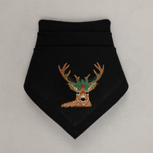 Lade das Bild in den Galerie-Viewer, Serviette Weihnachtshirsch, schwarz
