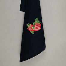 Load image into Gallery viewer, Tea towel strawberry, black
