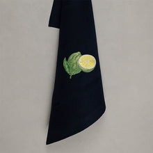 Load image into Gallery viewer, Tea towel lime, black
