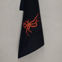 Load image into Gallery viewer, Octopus tea towel, black
