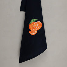Load image into Gallery viewer, Tea towel orange, black
