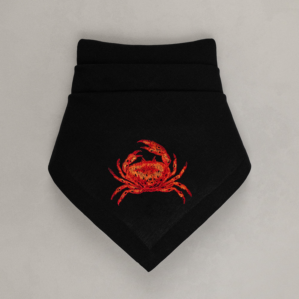 Serviette Krabbe, schwarz