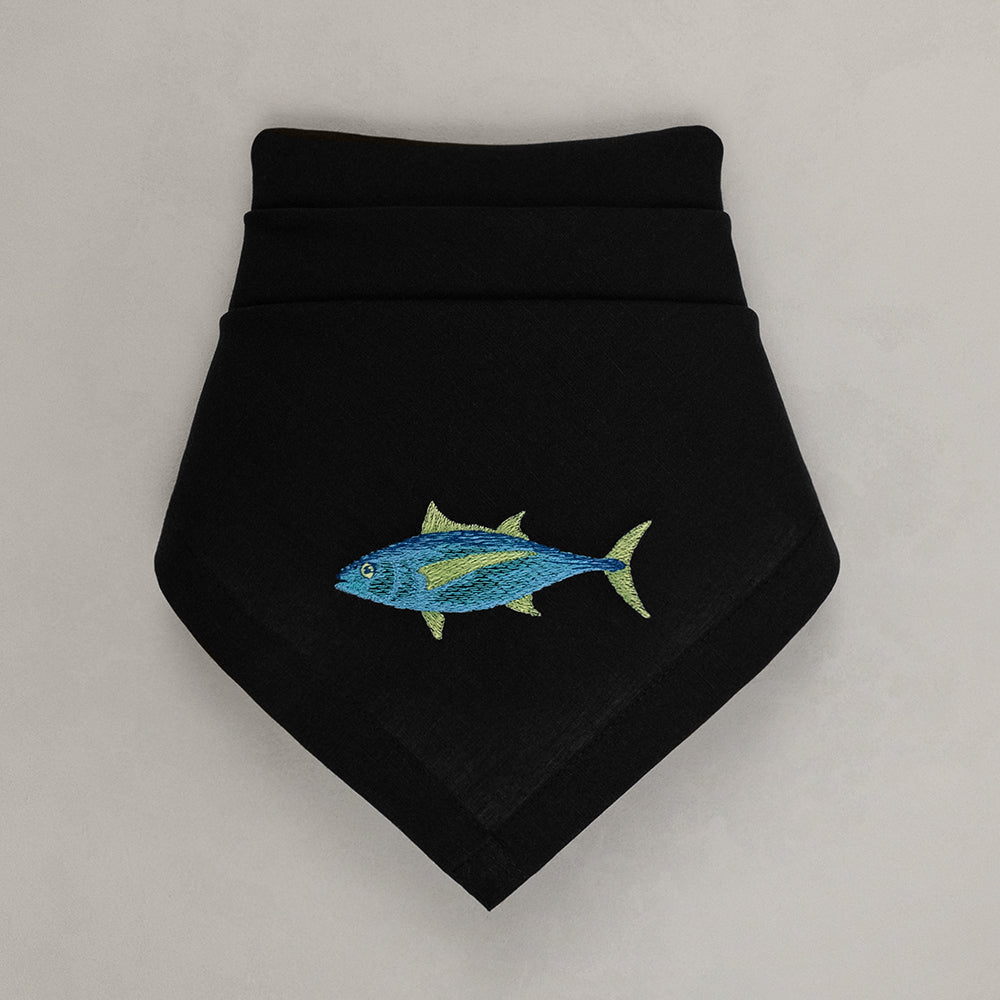 Serviette Thunfisch, schwarz