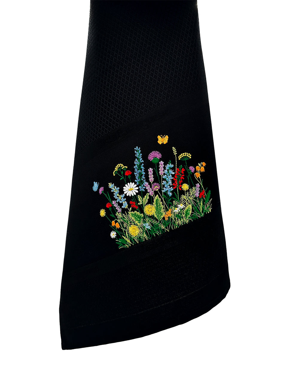 Geschirrtuch Blumenwiese, schwarz