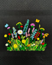 Lade das Bild in den Galerie-Viewer, Geschirrtuch Blumenwiese, schwarz
