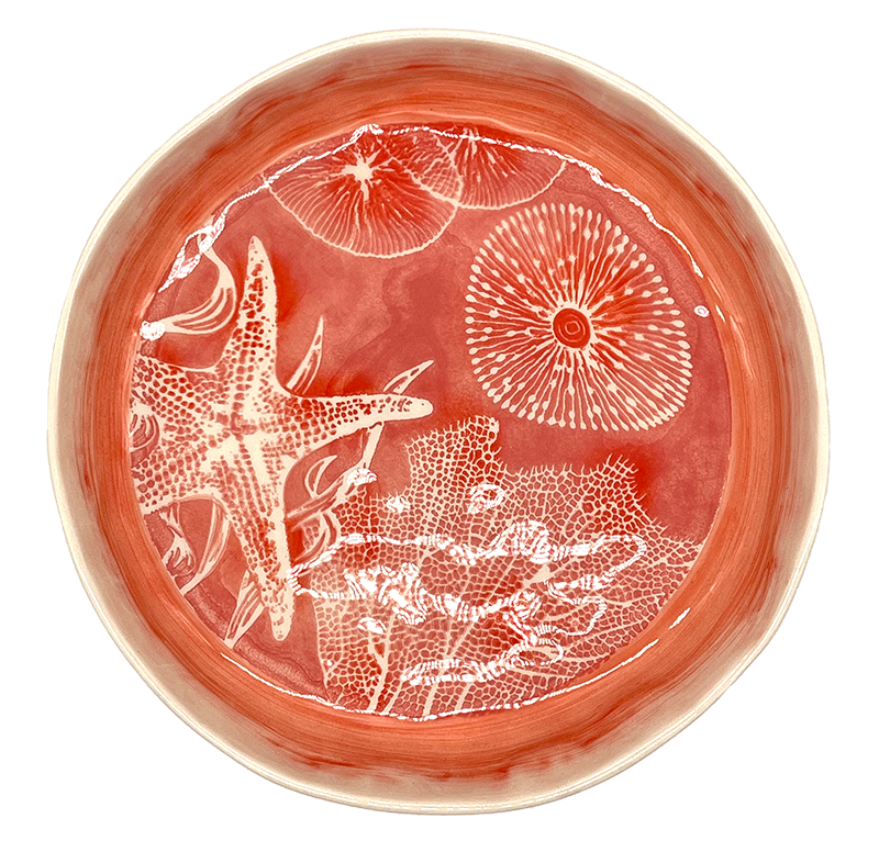 Recife Serving Plate coral