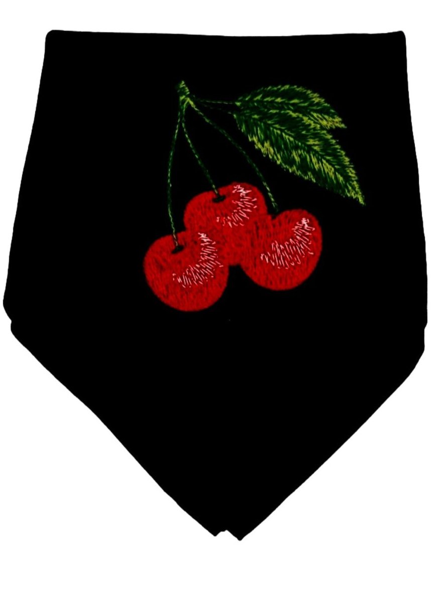 Serviette Kirsche, schwarz