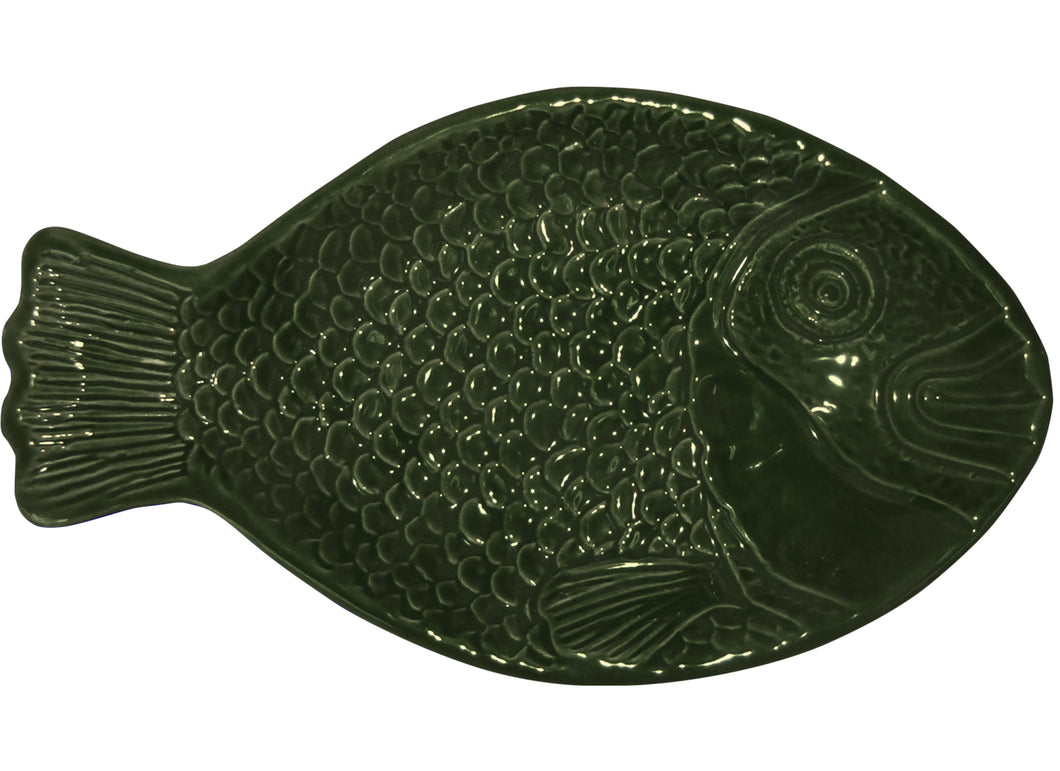 Fischplatte Dunkelgrün groß