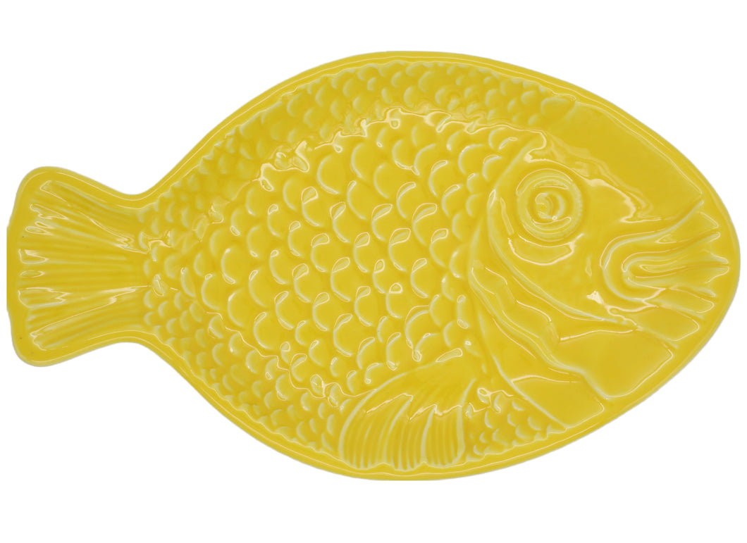 Fischplatte Zitronengelb groß